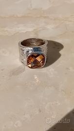 Anello Lia Sophia cristallo pesca/brown 🍑🤎✨️