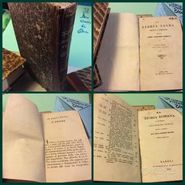 2 Libri La Storia Sacra Ridotta Gibelli 1860 e La
