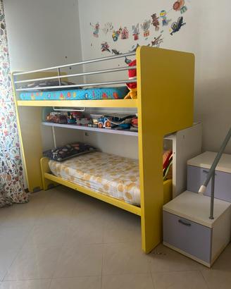 Letto a castello colorato robusto