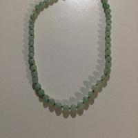 Elegante Collana Vintage in Argento 800 e Giada