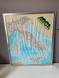 Quadro Carta geografica d'Italia