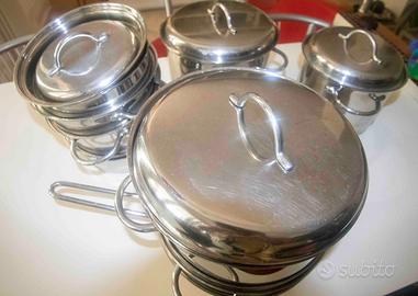 batteria pentole inox 17 pezzi