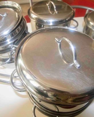 batteria pentole inox 17 pezzi
