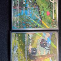 Ivysaur e tangela illustration rare 151 ita