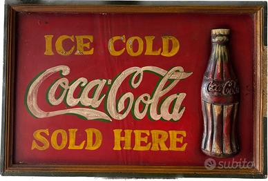 Insegna Coca-Cola in legno