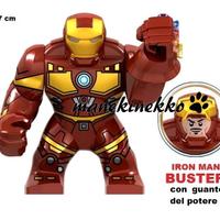 IRON MAN GRANDE Avengers minifigure simil Lego NEW