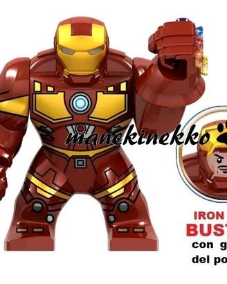 IRON MAN GRANDE Avengers minifigure simil Lego NEW