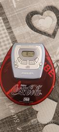 Lettore CD cocacola, vintage, perfetto. 