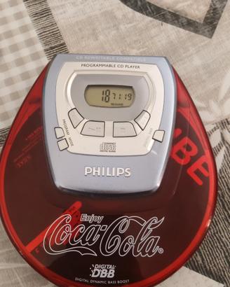 Lettore CD cocacola, vintage, perfetto. 
