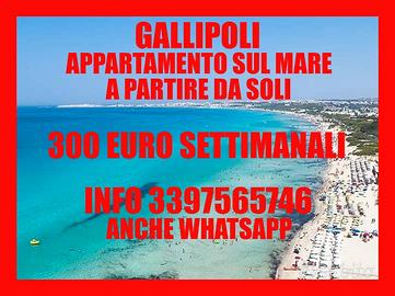 Gallipoli economica casa vacanze 50 metri dal mare