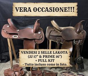 Sella Western LAKOTA X 2 usata misura 16'  17 ‘ +