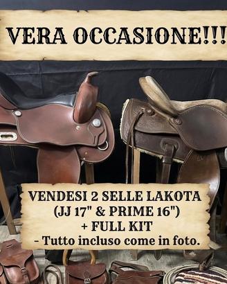 Sella Western LAKOTA X 2 usata misura 16'  17 ‘ +