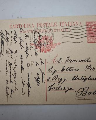 Cartolina WWI 10c Leoni 8 Regg Artiglieria Bologna