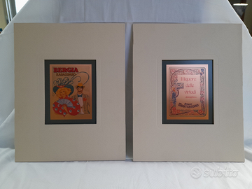 Litografie Amaro Montenegro e Bergia Rabarbaro