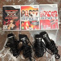 Lotto microfoni + giochi nintendo Wii