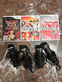 Lotto microfoni + giochi nintendo Wii