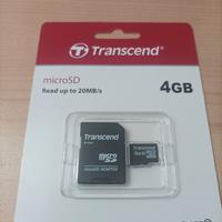 microSD Trascend 4GB conal adattatore**NUOVA**