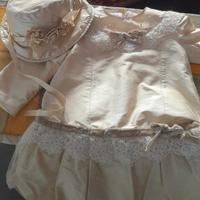 Vestito da cerimonia 100% seta con cappello