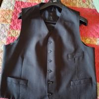 Completo uomo con gilet  grigio antracite