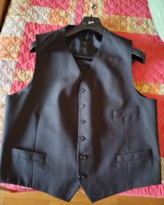 Completo uomo con gilet  grigio antracite