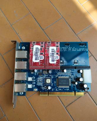 Scheda pci voip digium tdm400p