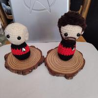 Star Trek TNG Picard e Riker artigianali figure