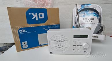 Radio Dab OK + cuffie stereo Panasonic filo 5mt