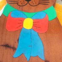 quadretto Gattino in legno da appendere