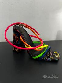 Sandali multicolor fluo n.36
