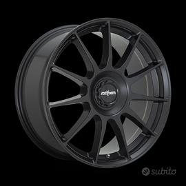 CERCHI ROTIFORM DTM 17" 4X100/108 SATIN BLACK