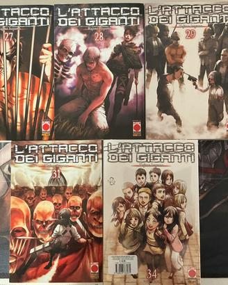Manga l’attacco dei giganti vol. 27-28-29 + 31-34