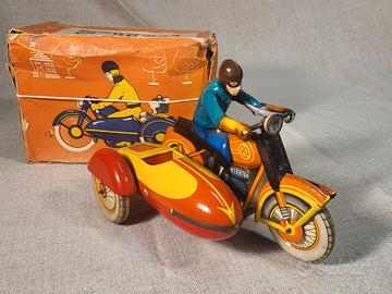 Sidecar meccanico a molla anni 50 con reprobox.