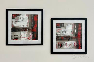 Quadri astratti moderni dipinti a mano