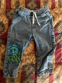 Jeans bambino TRN con disegno, Anni 2/3, 92-98cm