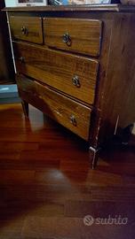 Cassettiera / Comò in Legno Massello Scuro – Stil