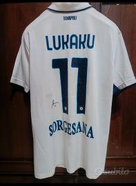 Maglia away Napoli Lukaku autografata 