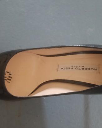 scarpe décolleté nere vernice 36