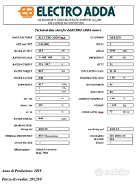 MOTORE ELETTRICO TRIFASE 18.5 kW