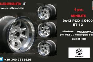 Cerchi minilite 9x 13 4x100 et-12 volkswagen VW
