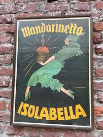 Manifesto pubblicità mandarinetto isolabella epoca