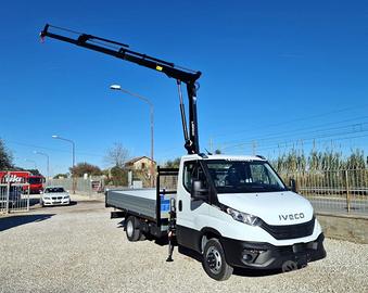 IVECO DAILY 35C18 E6 NUOVO GRU 12m + CASSONE