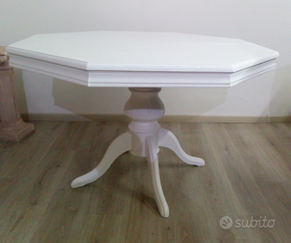 Tavolo shabby chic antico bianco