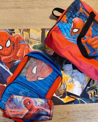 set spiderman borsone ragno