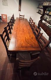 Tavolo in legno massello 14 posti
