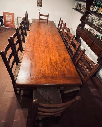 Tavolo in legno massello 14 posti