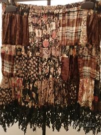 Gonna patchwork con pizzo sangallo tg. S