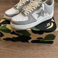 Scarpe Bape Sta Grigie e Bianche, Taglia 40
