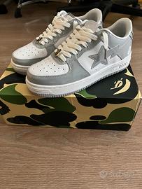 Scarpe Bape Sta Grigie e Bianche, Taglia 40