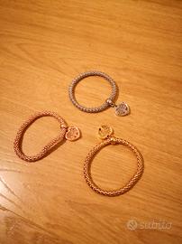 Set braccialetti oro, oro rosa, argento 
