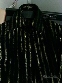 Camicia Lamè nera Oro,TG.M